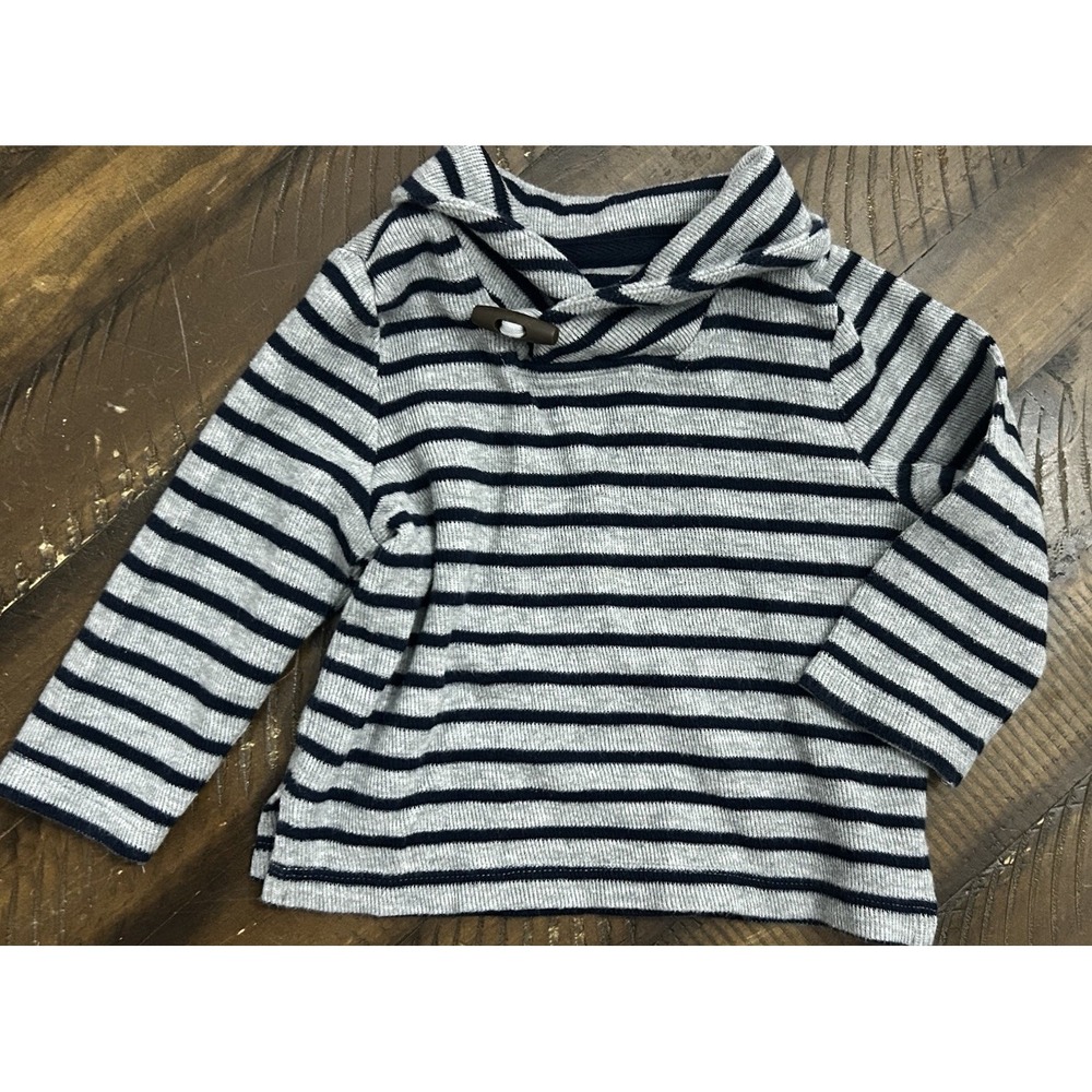 Old Navy Baby Boys Cardigan Sweater‎ Size 12-18M Gray Knit Shawl Collar Blue